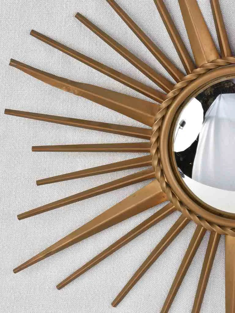 1950s Chaty Vallauris gold sunburst mirror - 19¼"