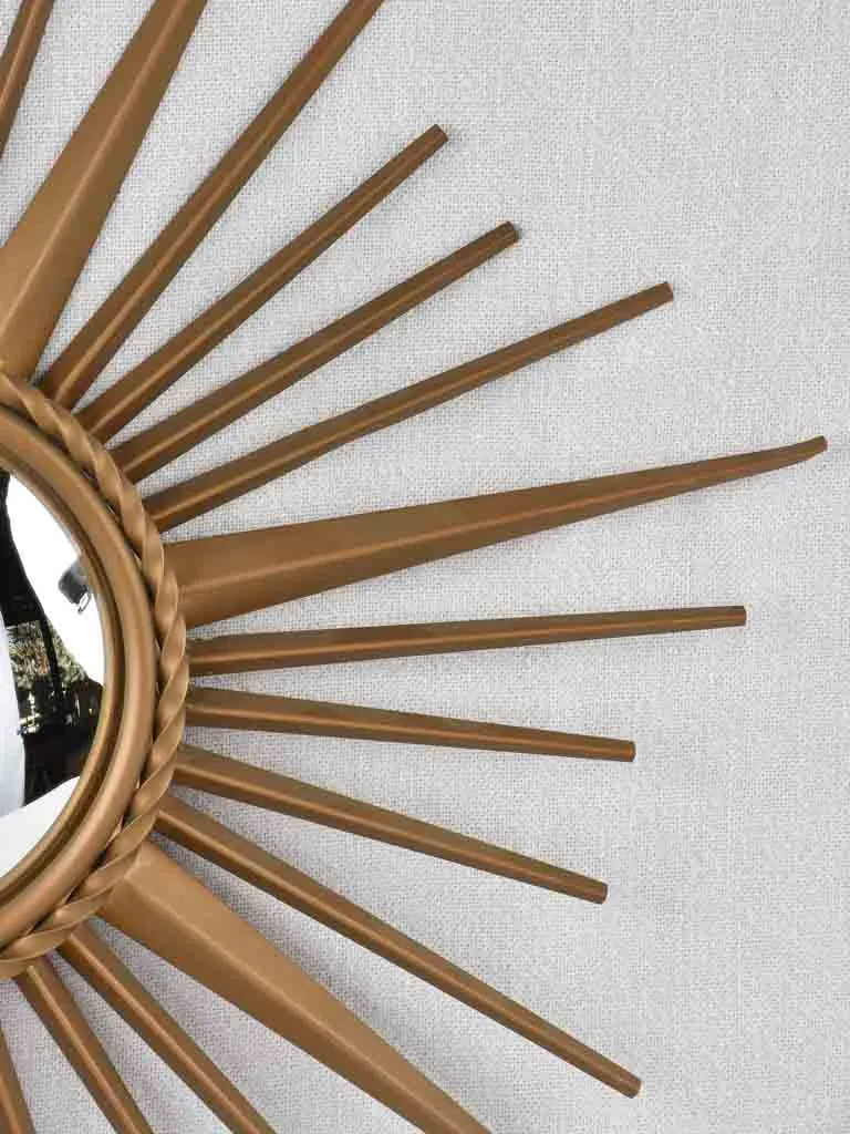 1950s Chaty Vallauris gold sunburst mirror - 19¼"