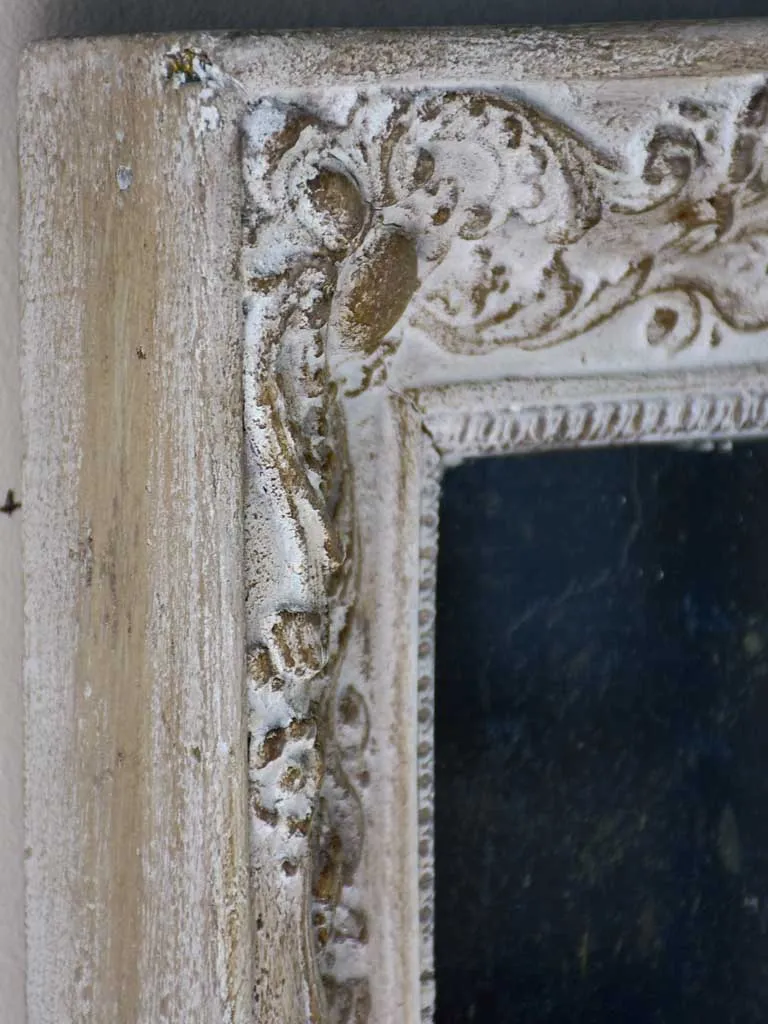 19th Century French mirror with white patina 33¾" x 25½"