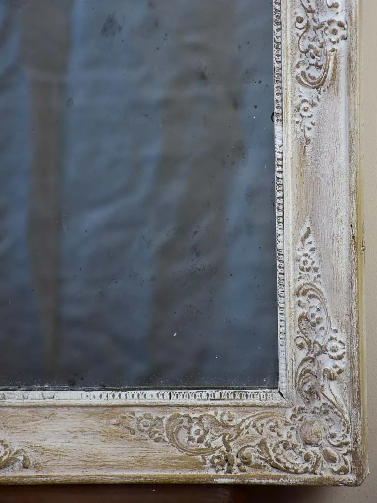 19th Century French mirror with white patina 33¾" x 25½"