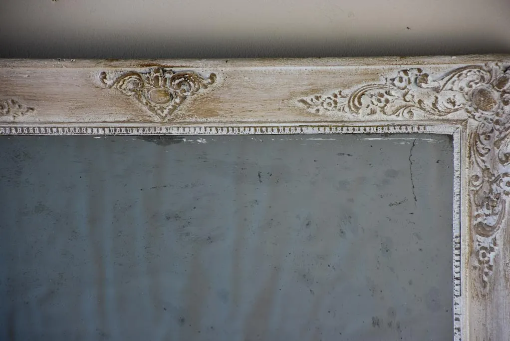 19th Century French mirror with white patina 33¾" x 25½"