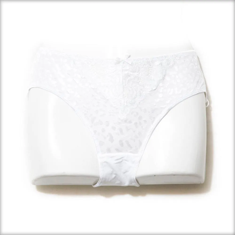 2Pcs Women Embroidered Lace Panty Underwear Sexy See Through Panties