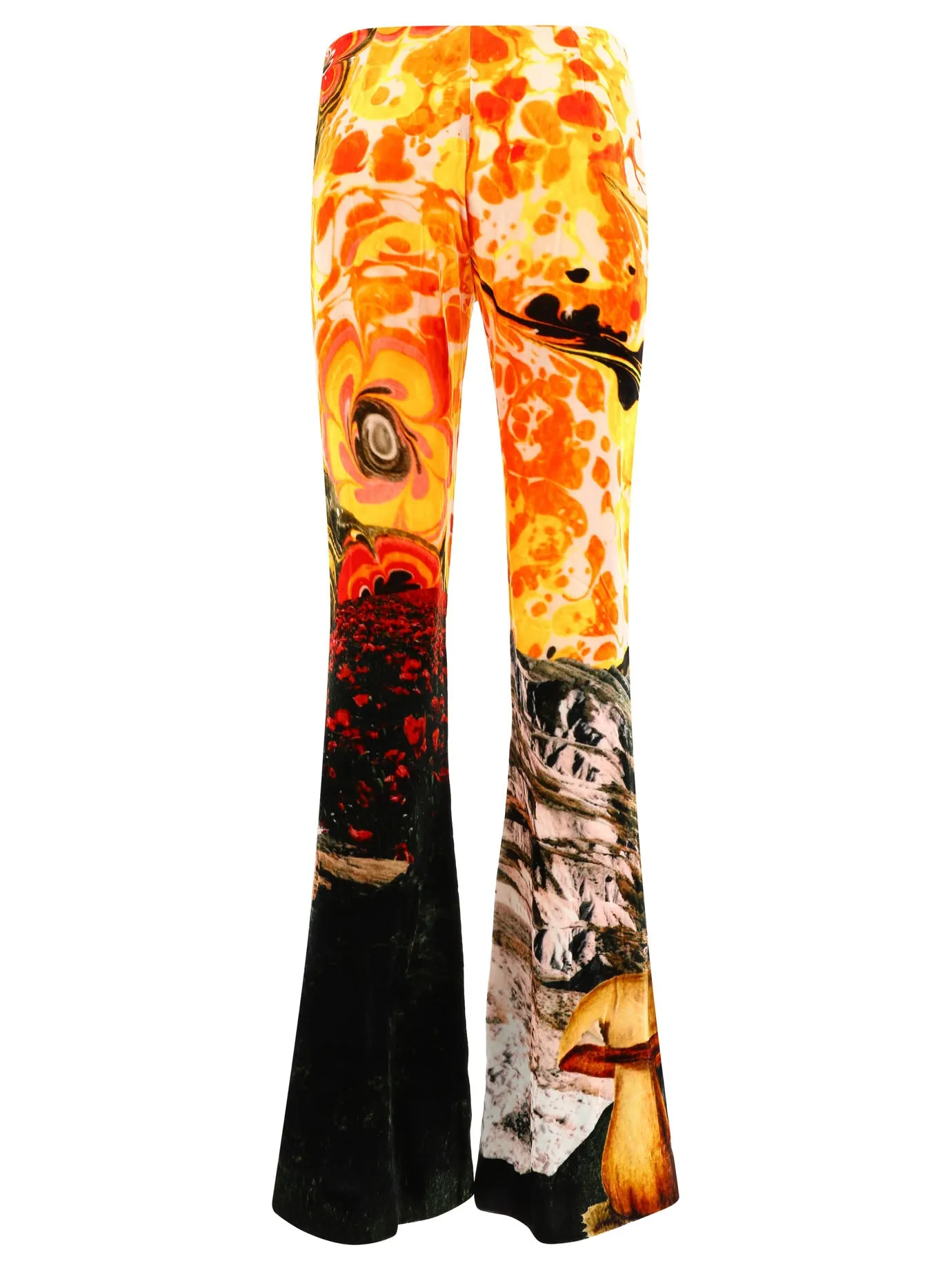 Acne Studios Graphic Printed High Waist Trousers