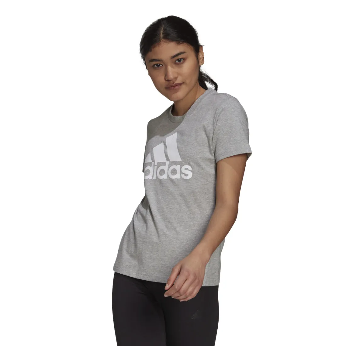 ADIDAS ESSENTIALS WOMEN'S LOGO TEE GREY