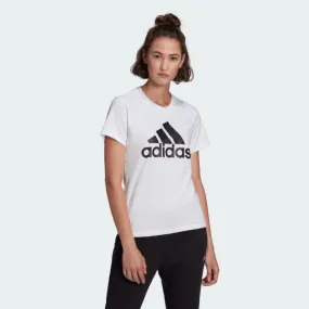 Adidas Loungewear Essentials Logo Women Sportswear T-Shirt White/Black Gl0649