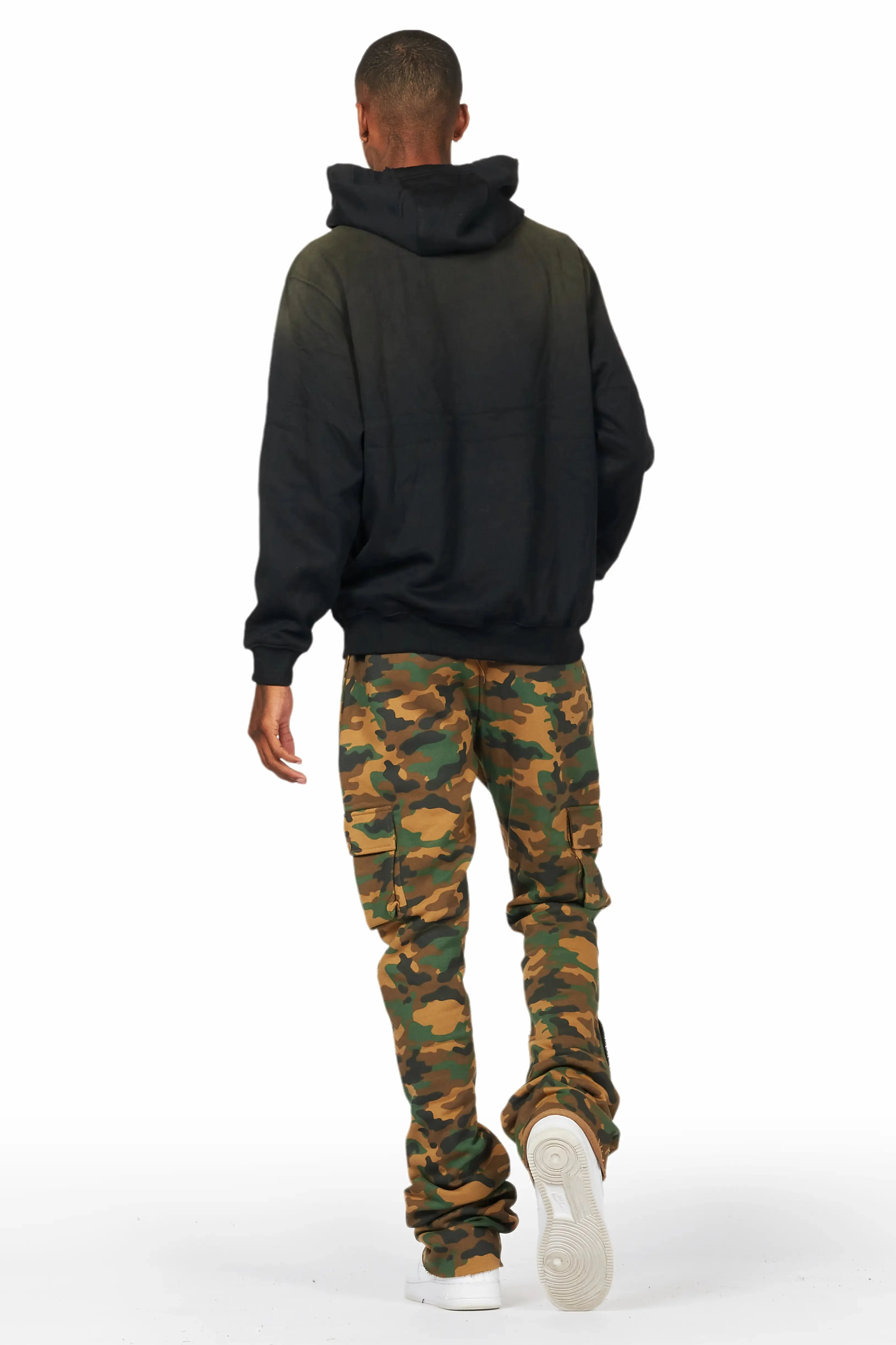 Admir Faded Camo Stacked Flare Pant