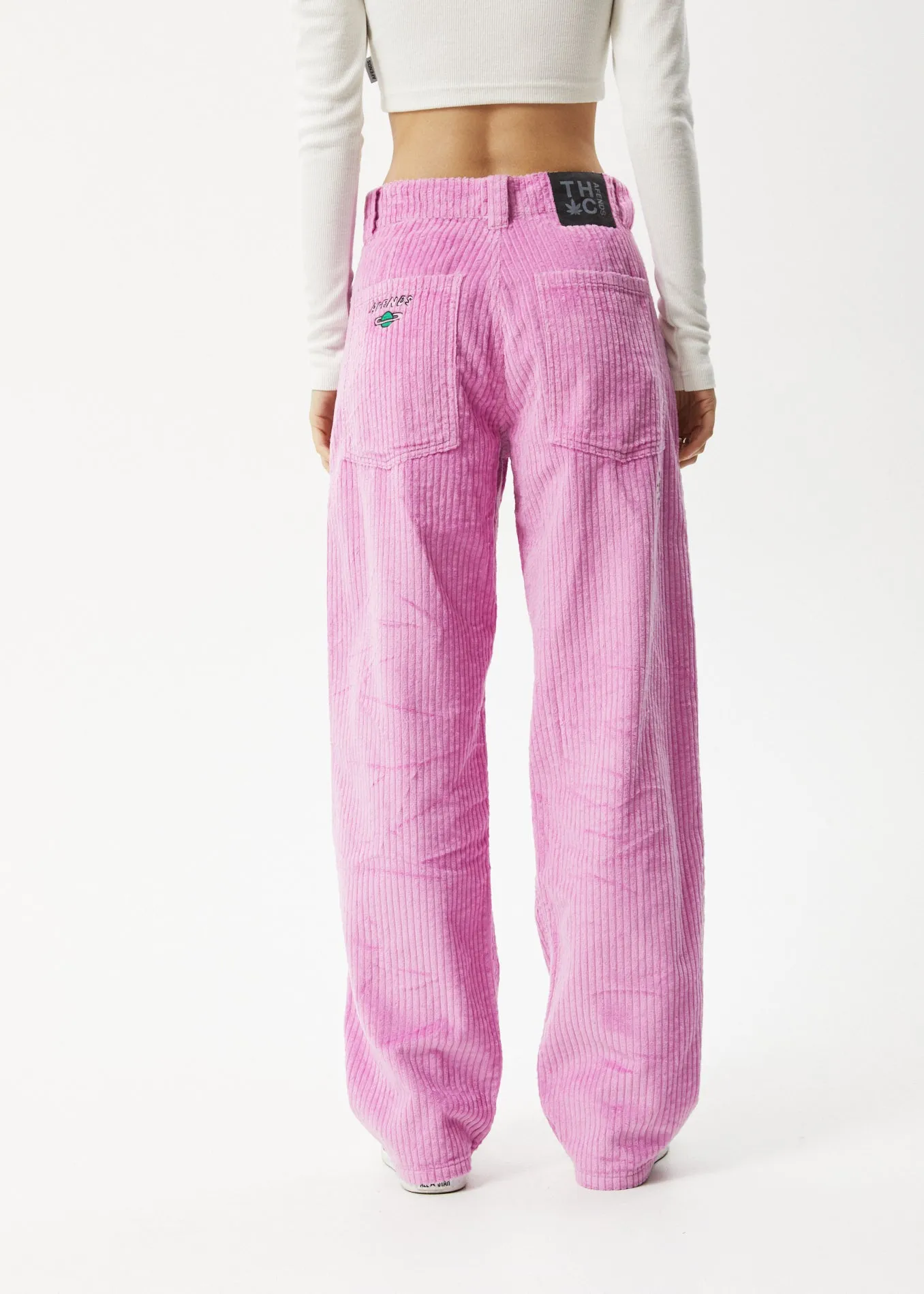 AFENDS Womens Day Dream - Corduroy Slouch Pants - Candy