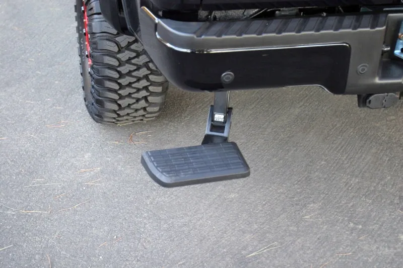 AMP Research BedStep Step Board - Bumper Mount - Black - Ford Fullsize Truck 2006-14