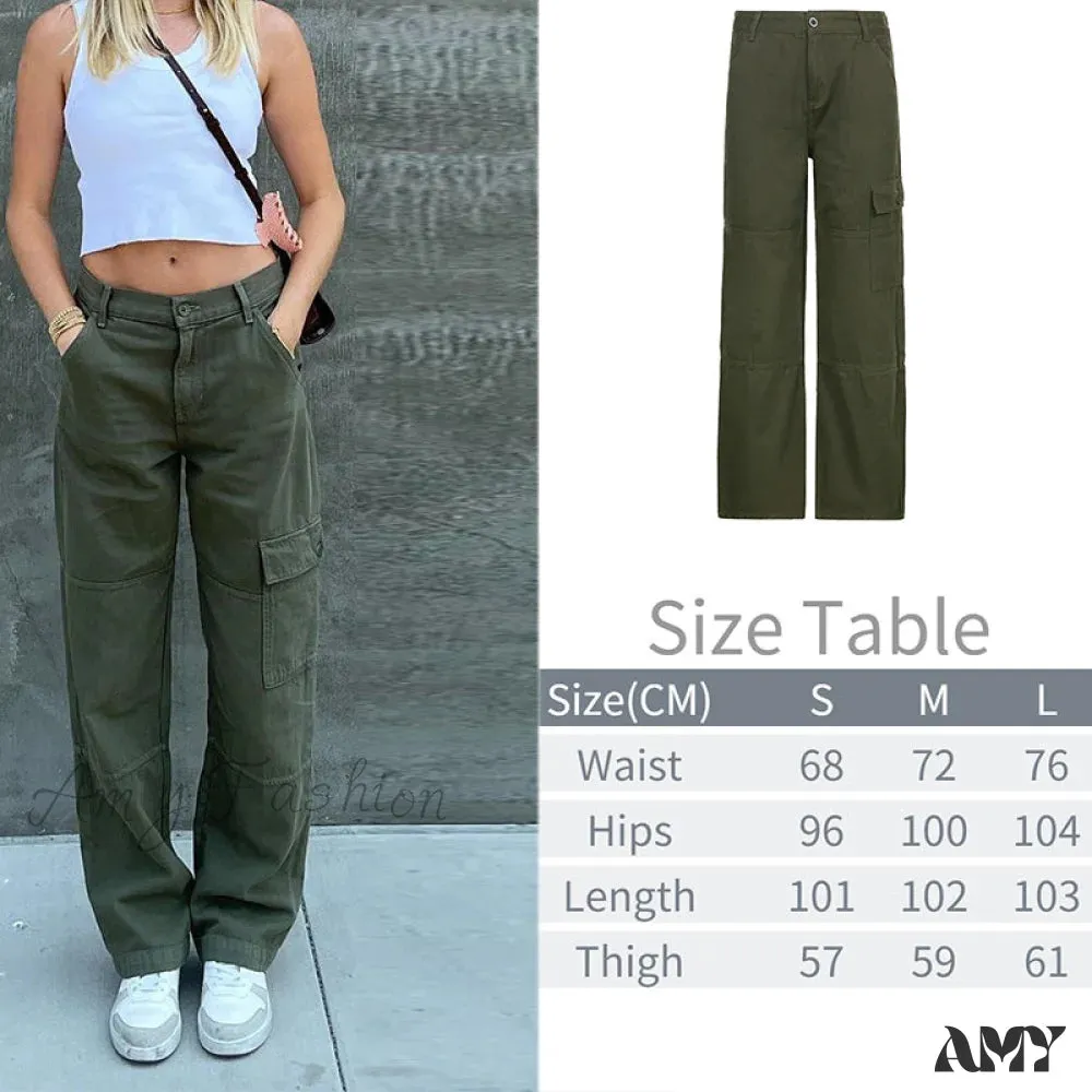 Amy Fashion - Y2K Baggy Streetwear Fairycore Cargo Pants