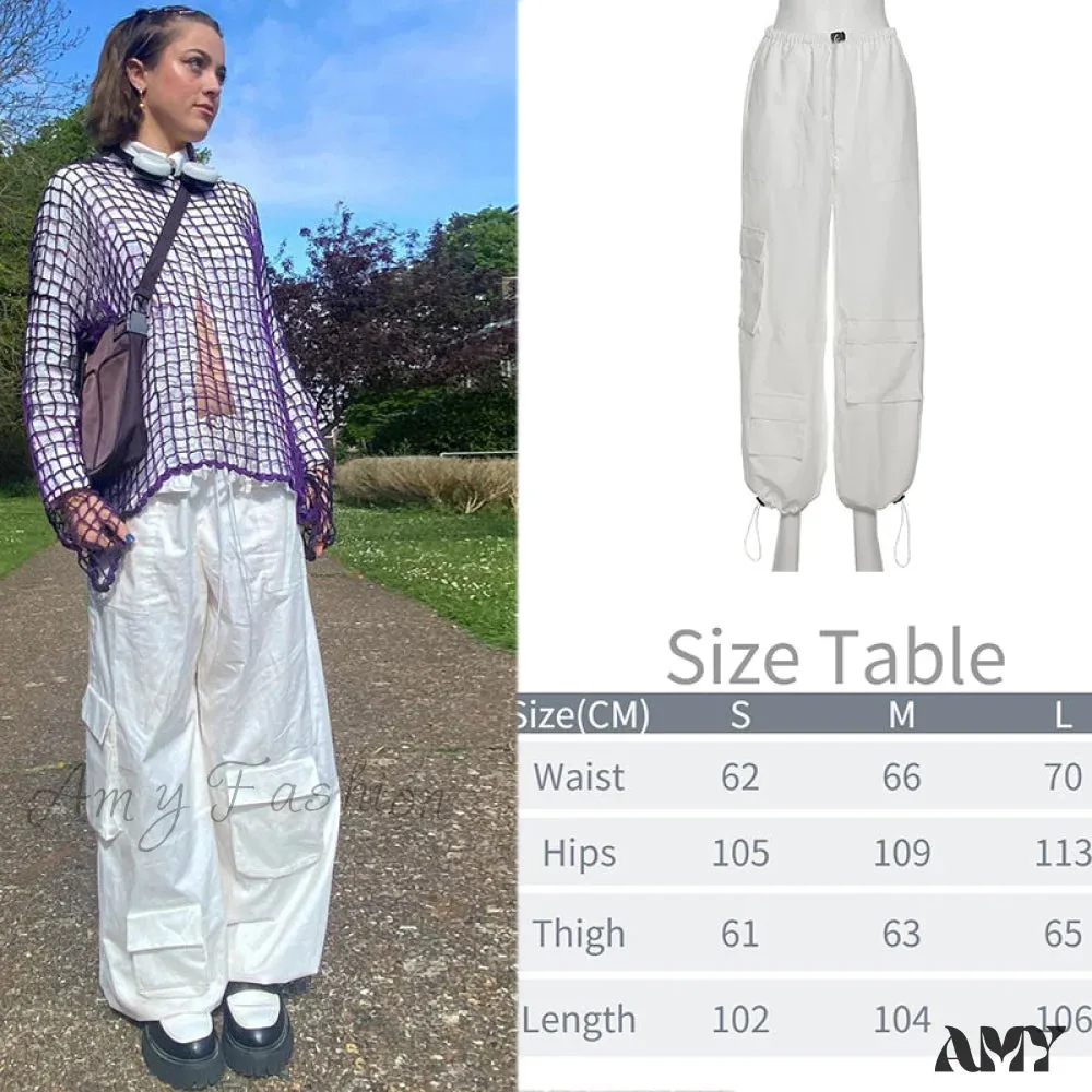 Amy Fashion - Y2K Baggy Streetwear Fairycore Cargo Pants