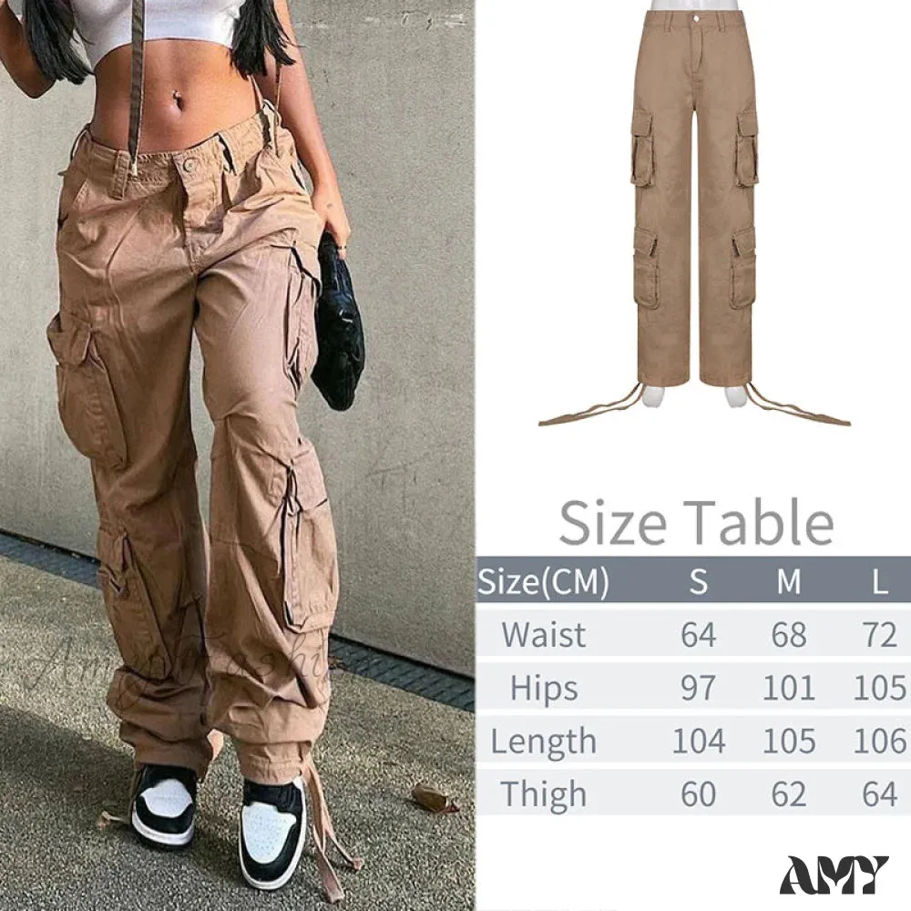 Amy Fashion - Y2K Baggy Streetwear Fairycore Cargo Pants