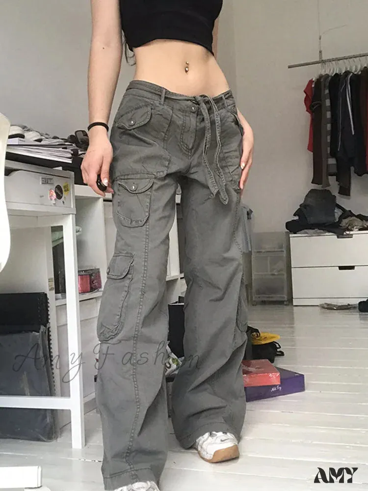 Amy Fashion - Y2K Baggy Streetwear Fairycore Cargo Pants