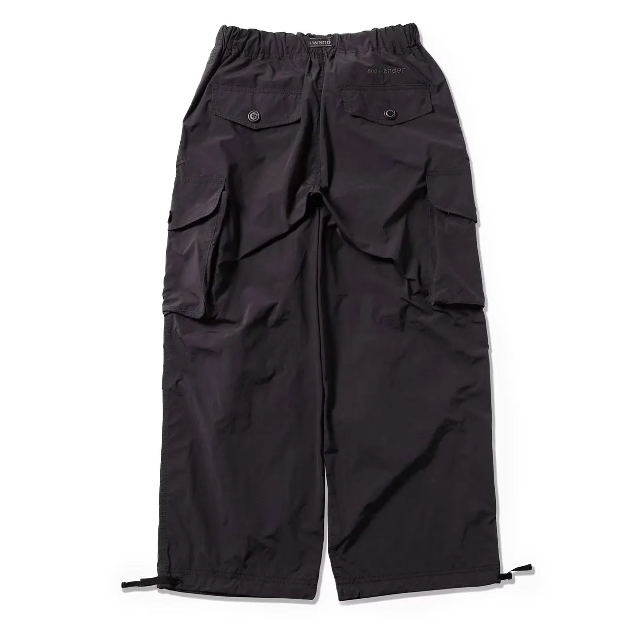 And Wander Womens Oversized Cargo Pants Black