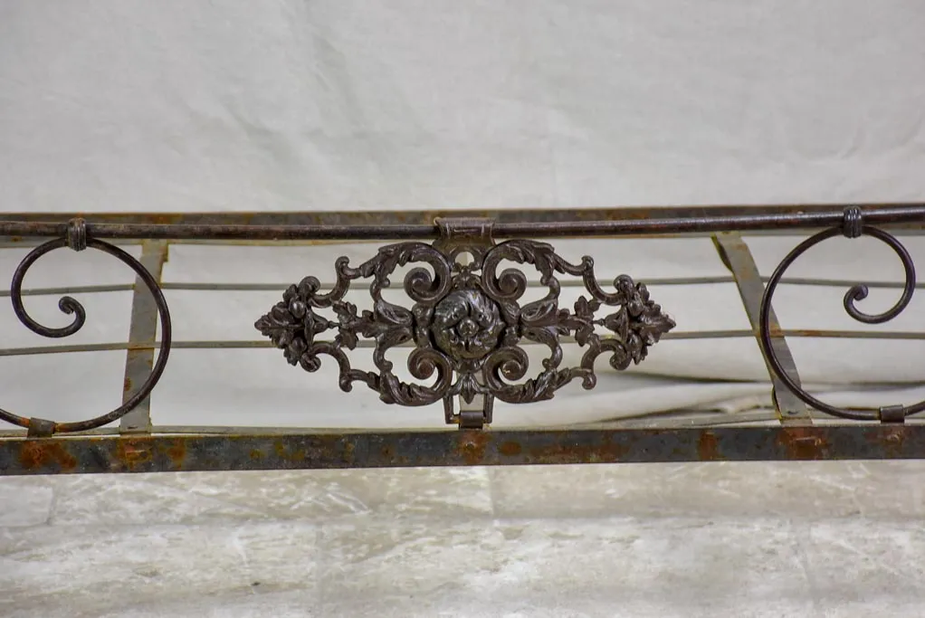 Antique French wrought iron folding bed 75½" x  33½"