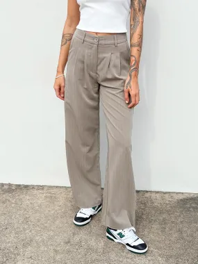 Archer Pants Pinstripe Beige