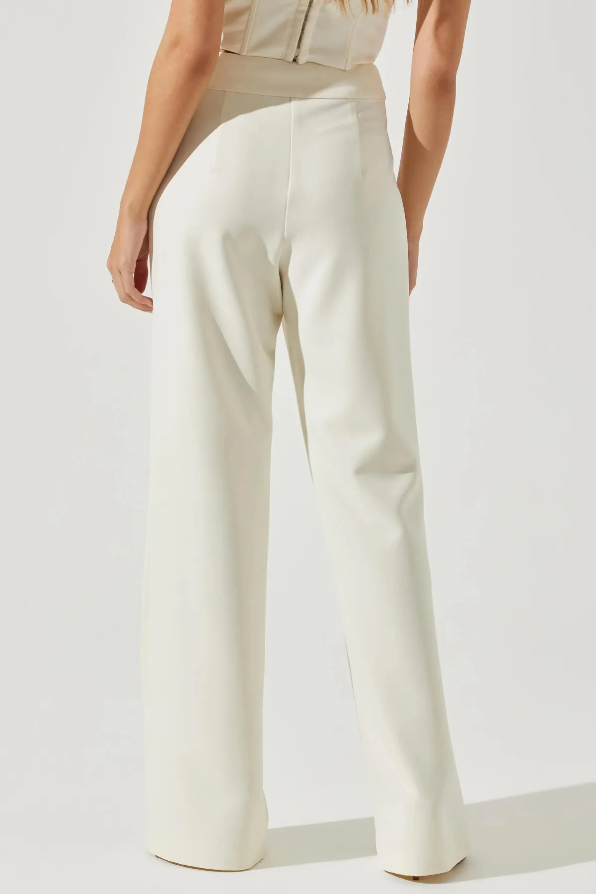 ASTR THE LABEL - MADISON HIGH WAIST PINTUCK TROUSER PANTS