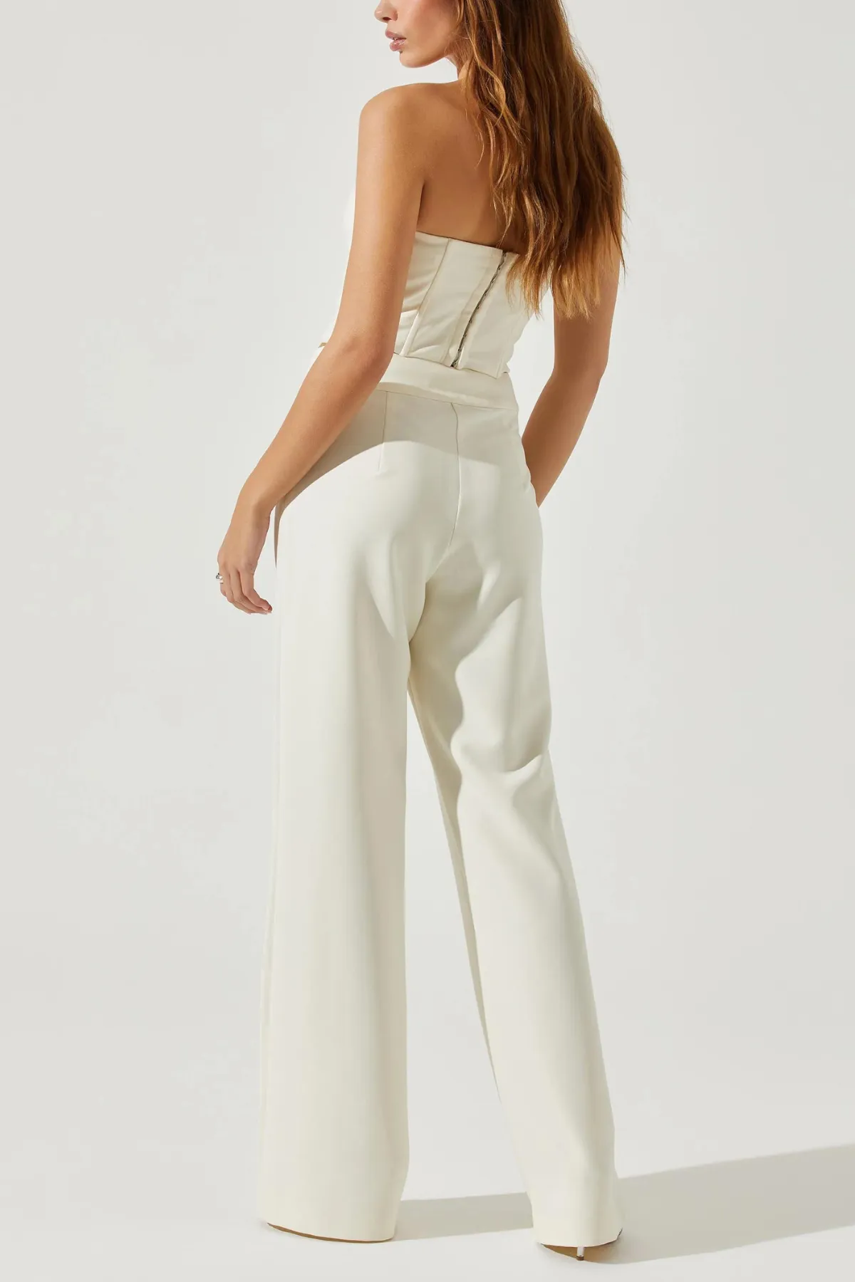 ASTR THE LABEL - MADISON HIGH WAIST PINTUCK TROUSER PANTS