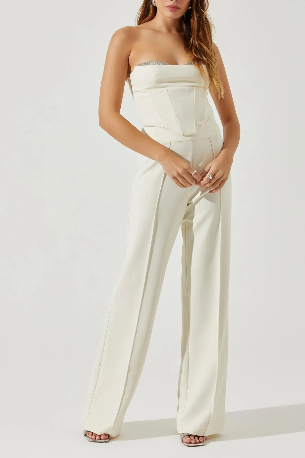 ASTR THE LABEL - MADISON HIGH WAIST PINTUCK TROUSER PANTS