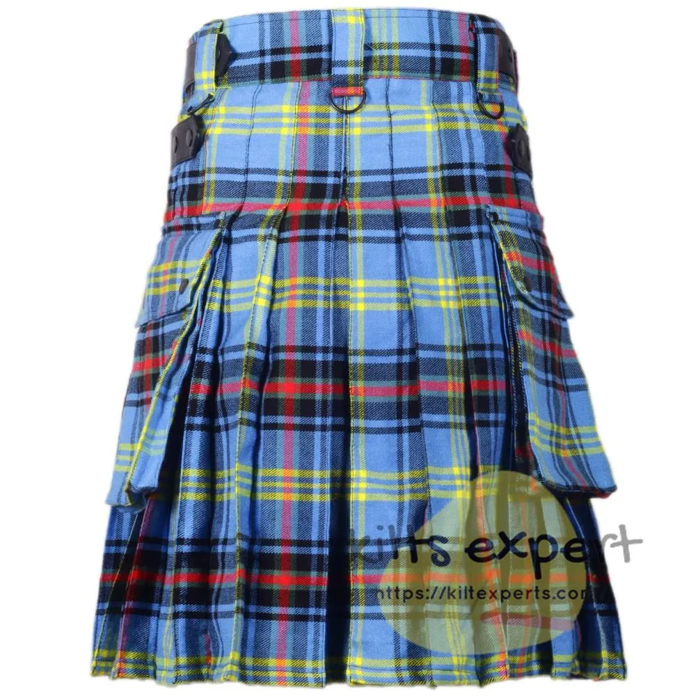 Bell Of Borders Tartan Leather Straps Utility Kilt