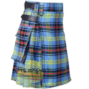 Bell Of Borders Tartan Leather Straps Utility Kilt