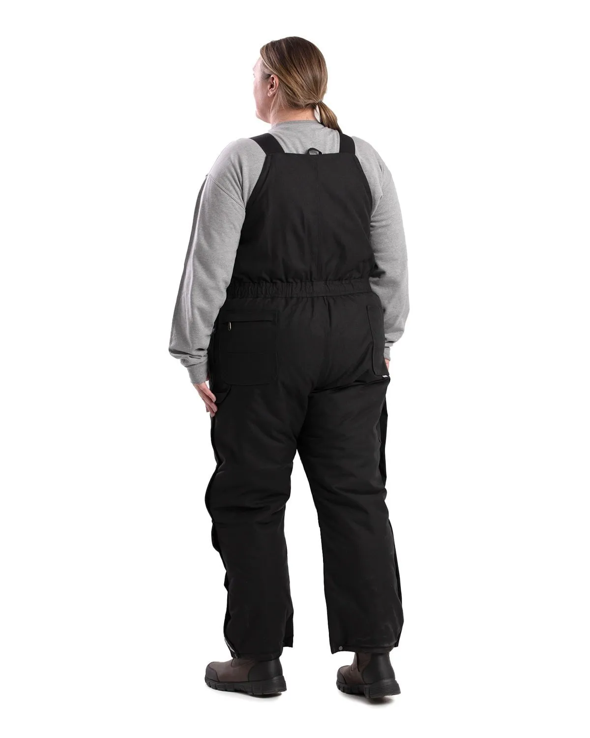 Berne Womens Icecap Insulated Black 100% Nylon Bib Overall