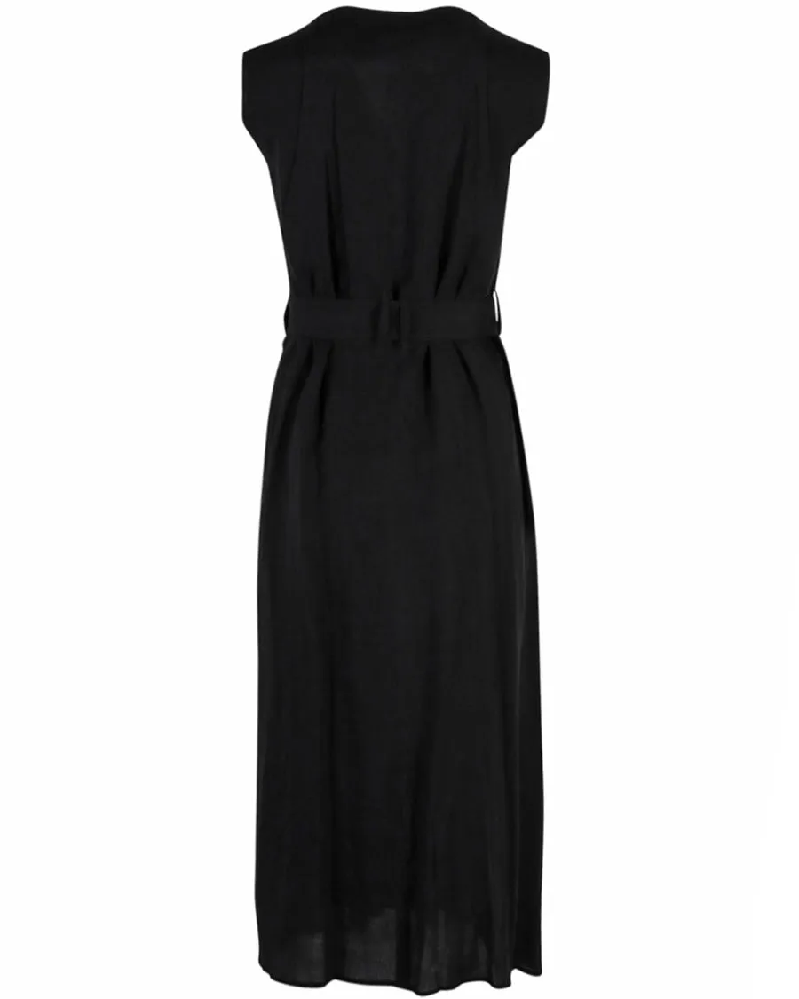 Black Belted Juliette Sheath Dress