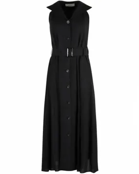 Black Belted Juliette Sheath Dress