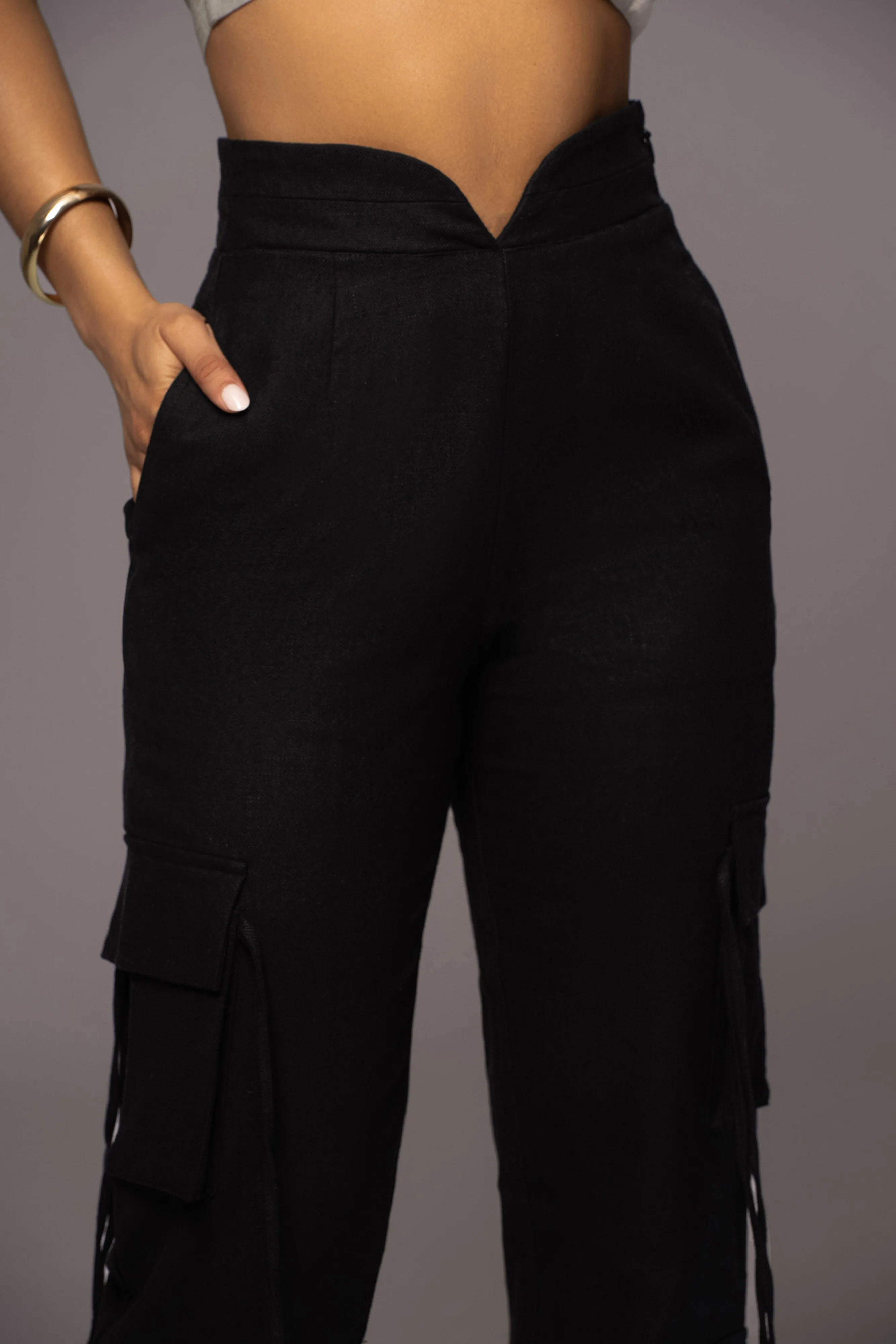 Black Better Half Linen Utility Pants