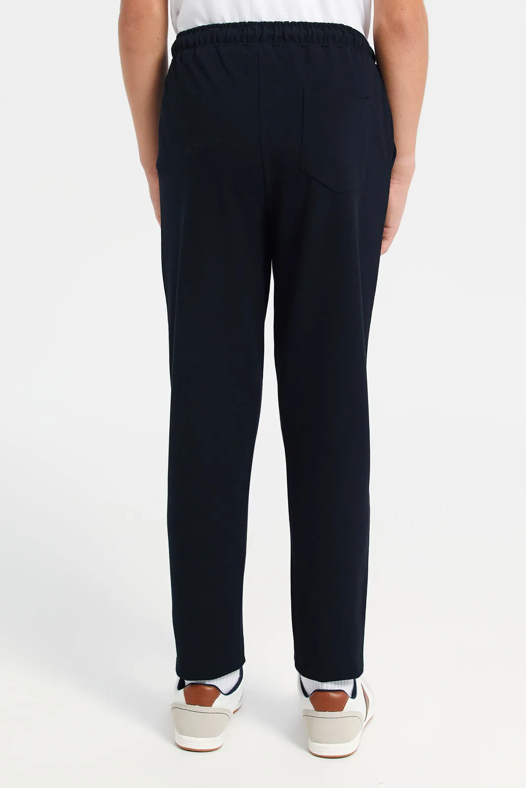 Black Pique Table Active Pants