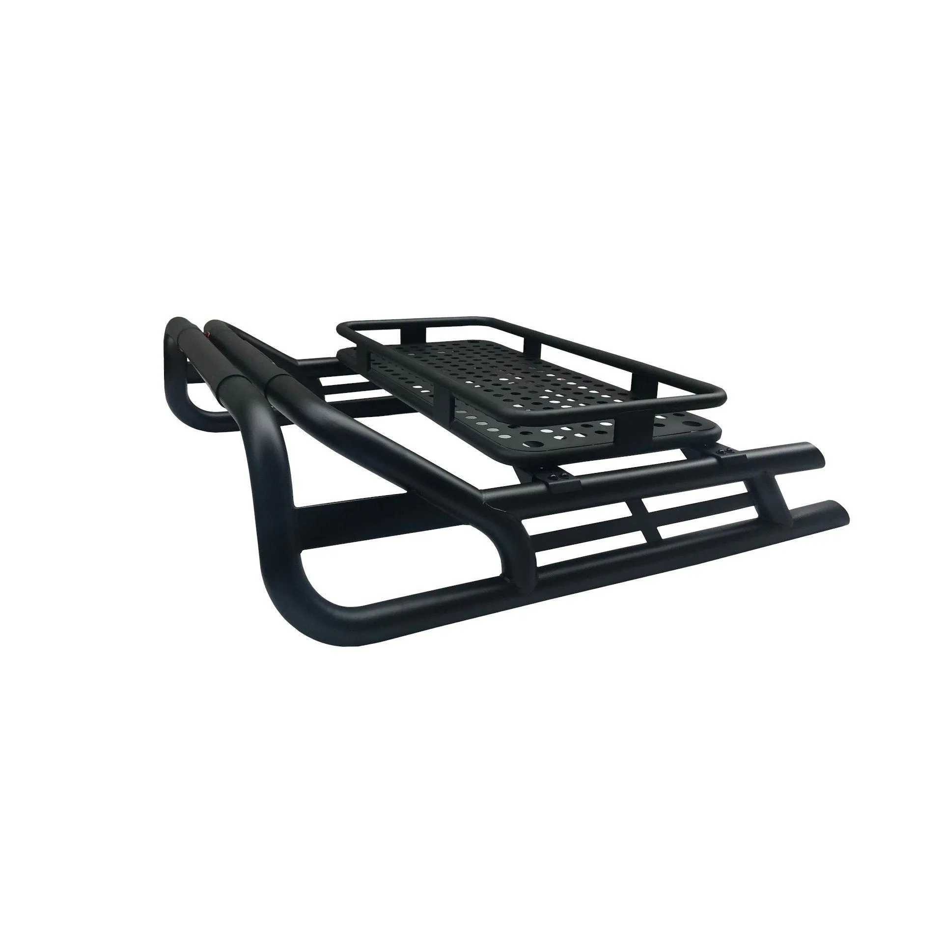 Black SUS201 Long Arm Roll Bar with Cargo Basket Rack for Ford Ranger 2012-2022