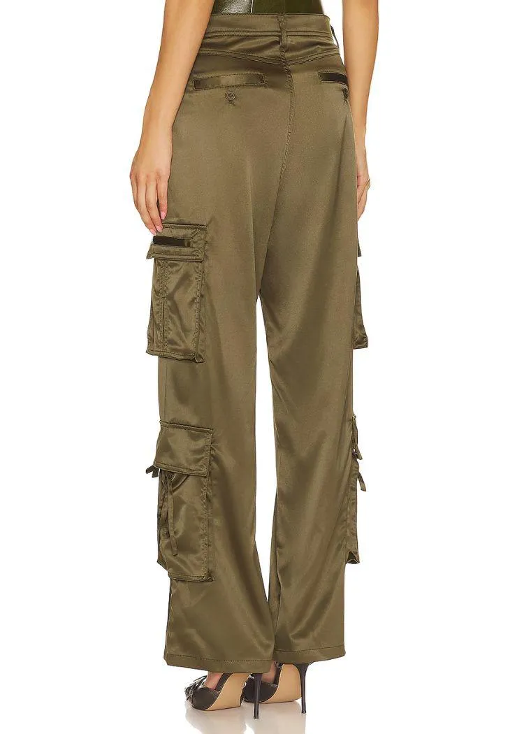 Blank NYC Franklin Cargo Satin Pants- Cocktail Craze