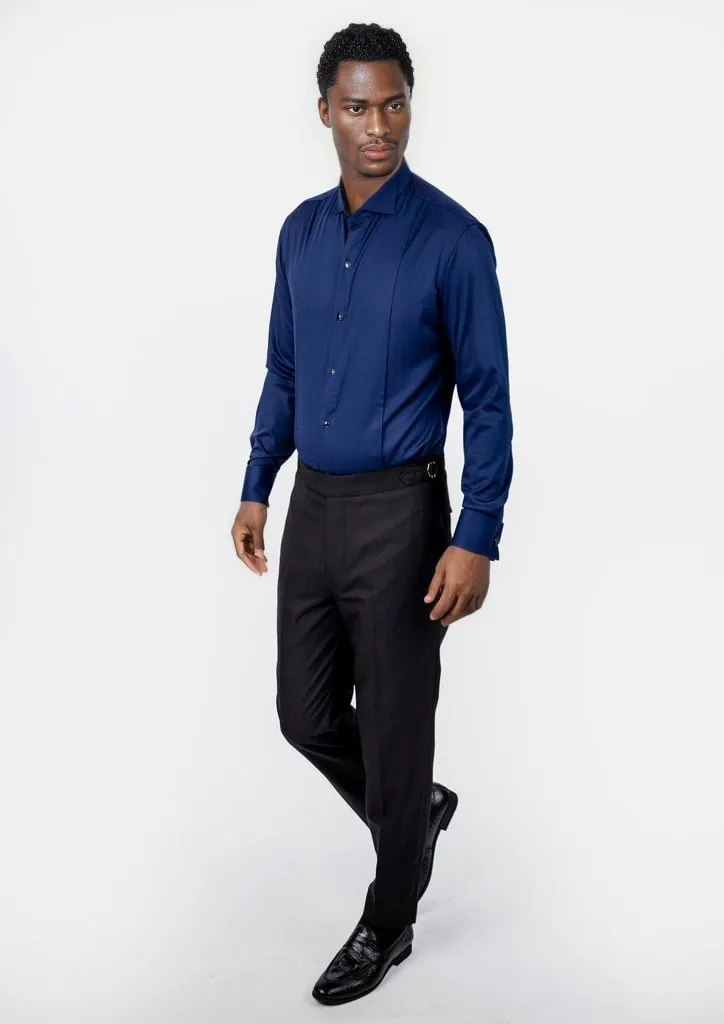 Blue Bamboo Tuxedo Shirt