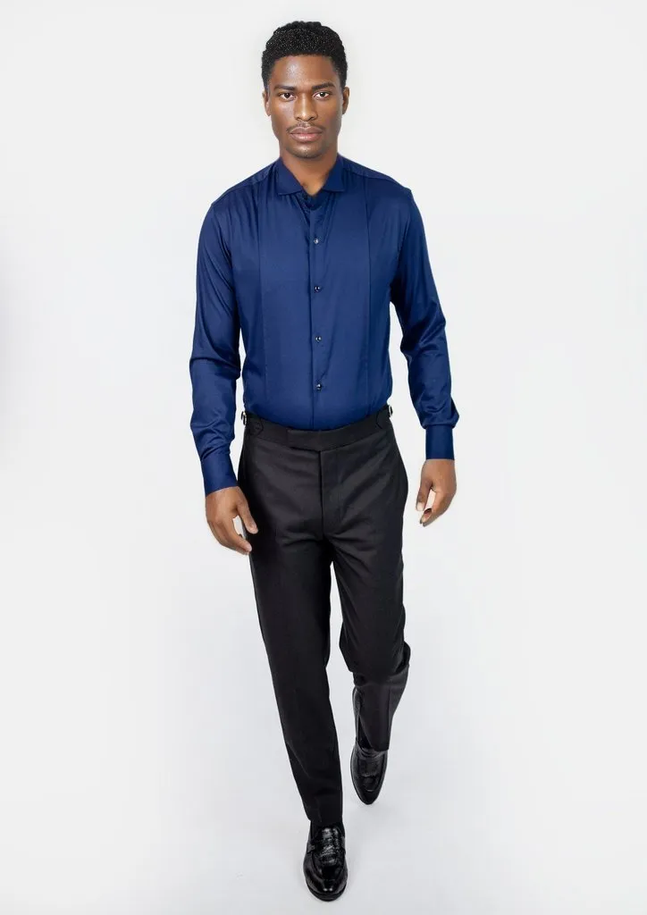 Blue Bamboo Tuxedo Shirt