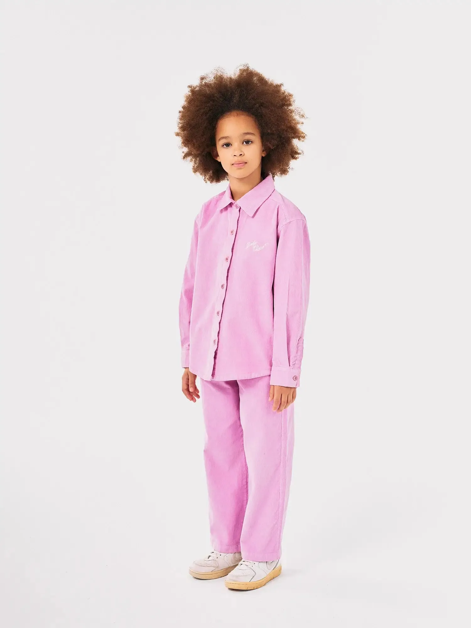 Bobo Choses pink corduroy straight pants