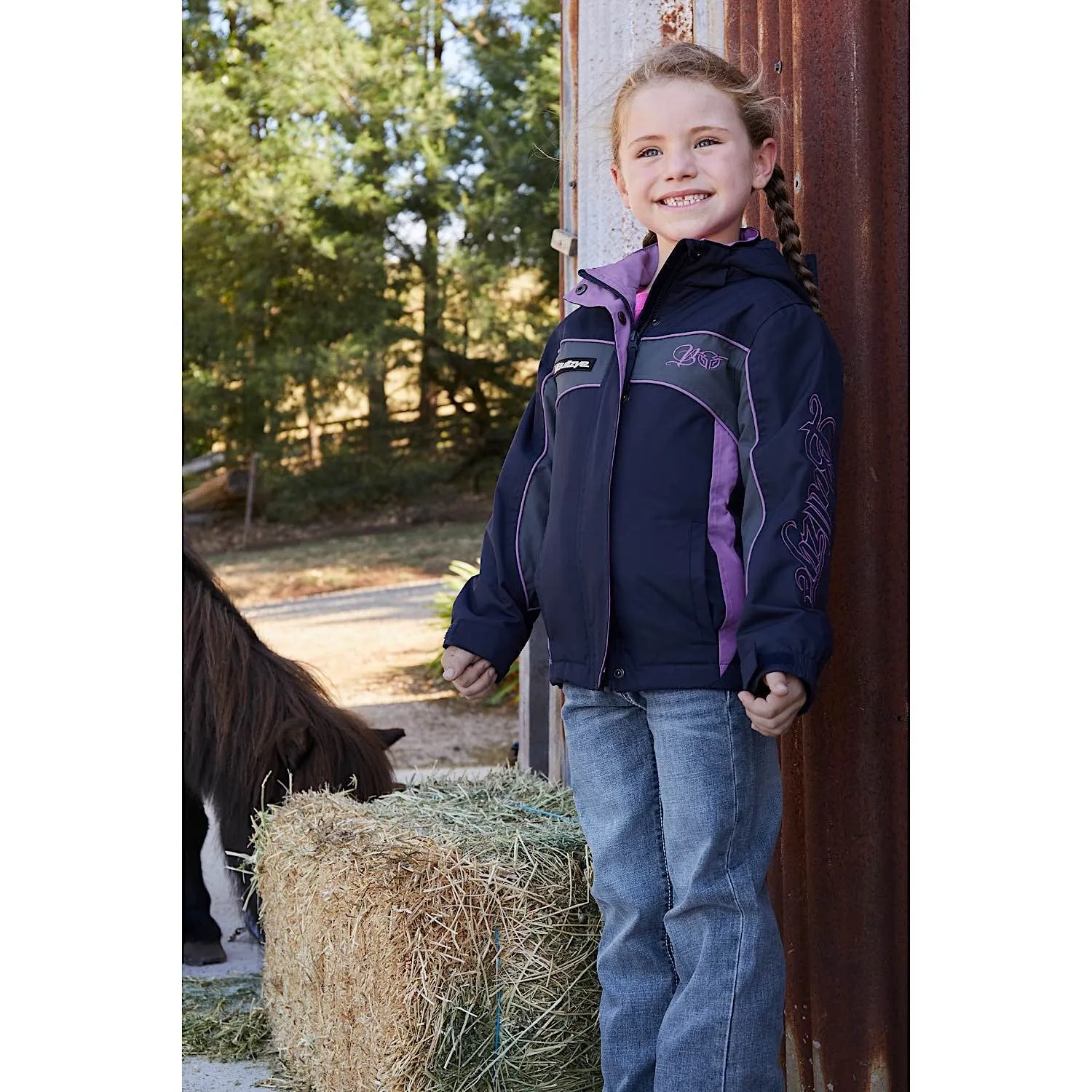 Bullzye Girl's Carla Jacket Dark Navy/Purple