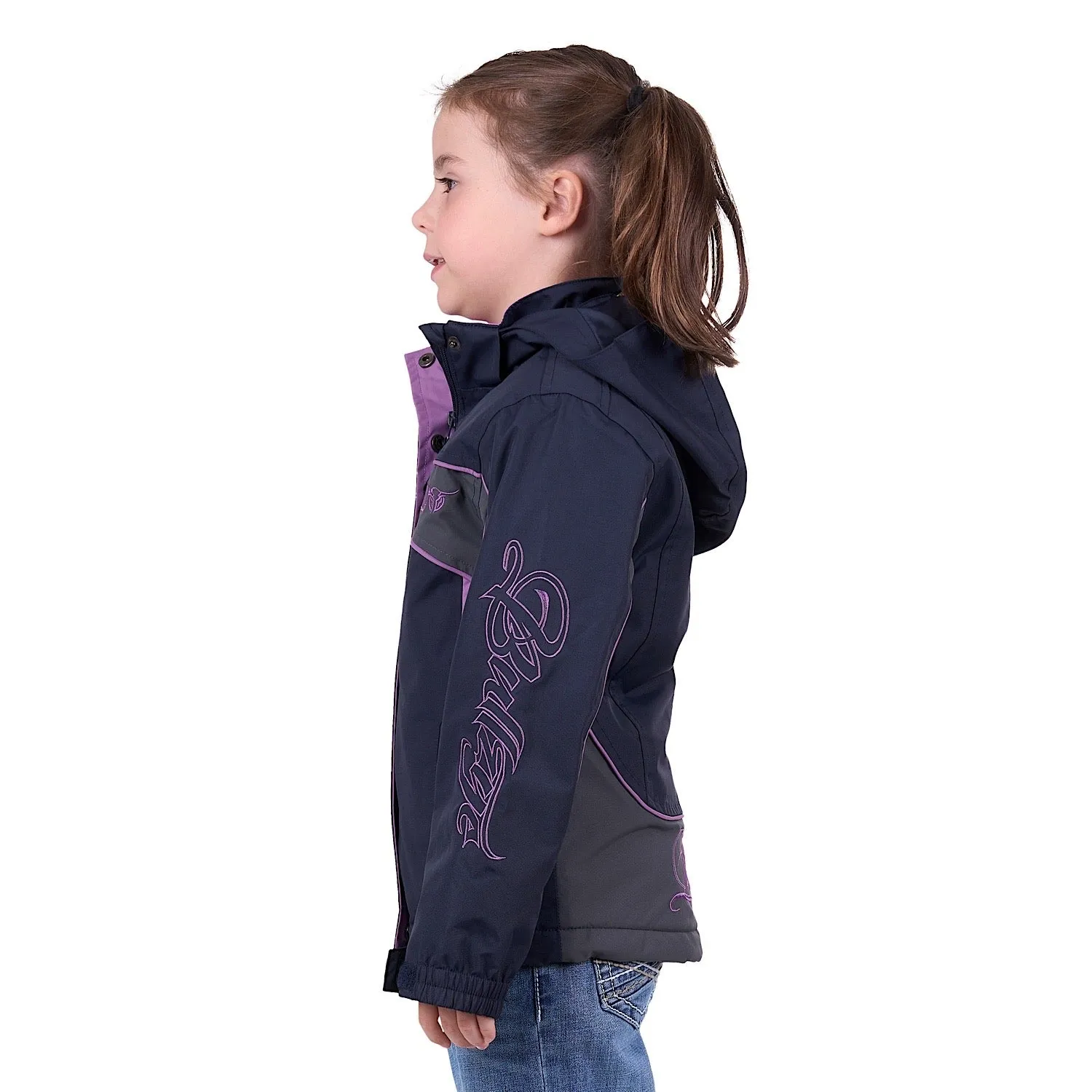 Bullzye Girl's Carla Jacket Dark Navy/Purple