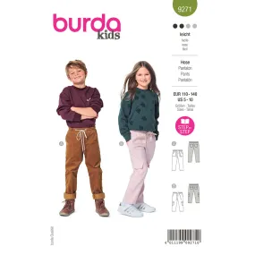 BURDA - 9271 Slip-on Trousers/Pants with Elastic and Patch Pockets