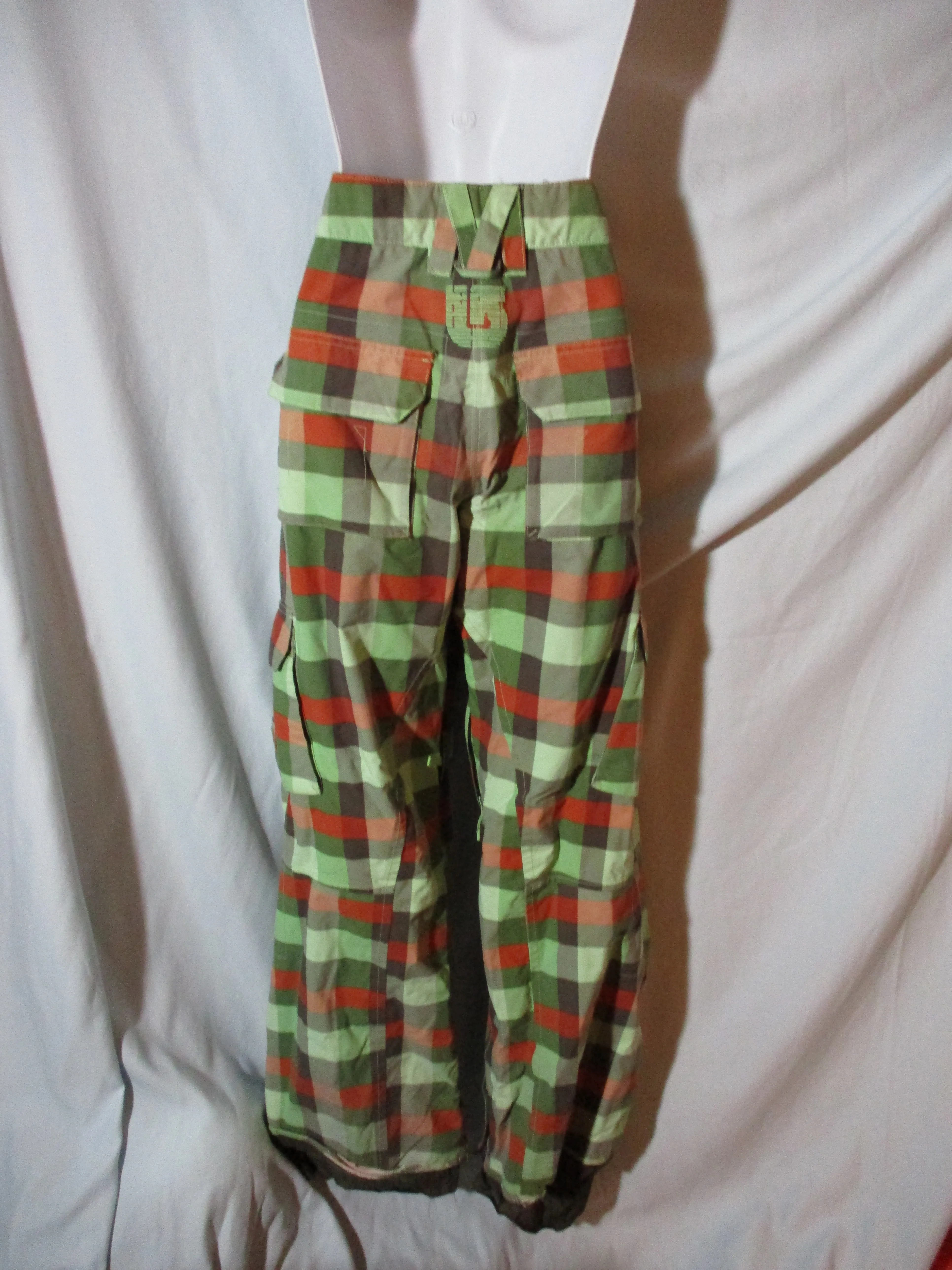 BURTON Winter Ski Snowboard Snow Pants L PLAID CHECK Outdoor Sport