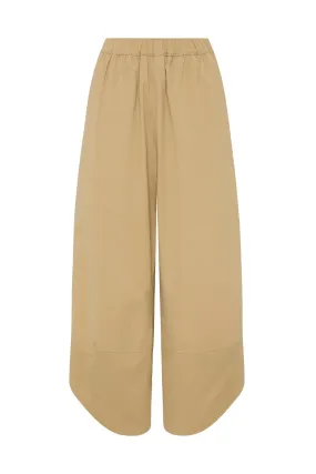 CANVAS SPLIT HEM PANT - TAN