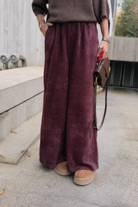 Capucine velvet pants burgundy