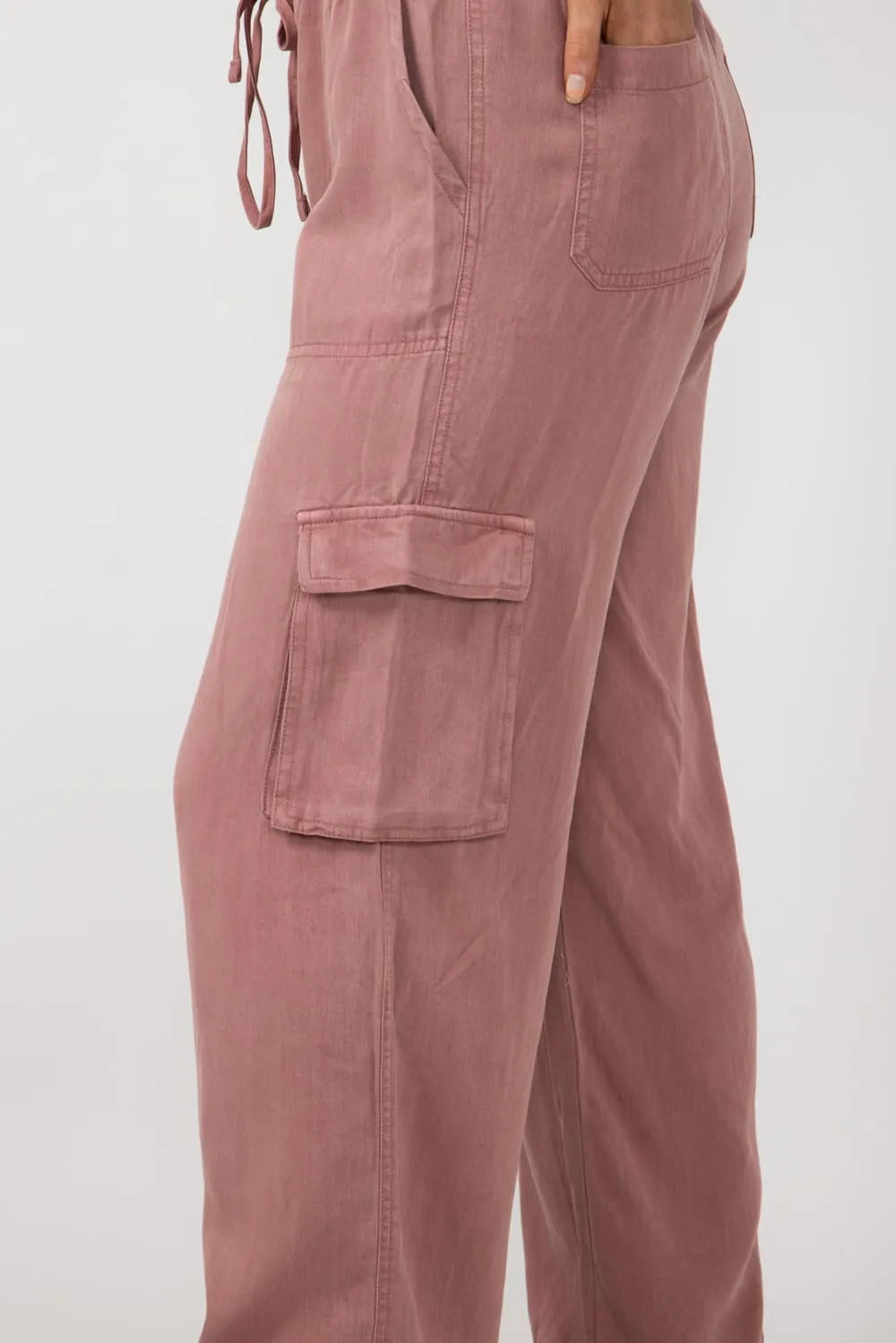 Cargo Drawstring Pants for Women in Marsala | 42661-MARSALA