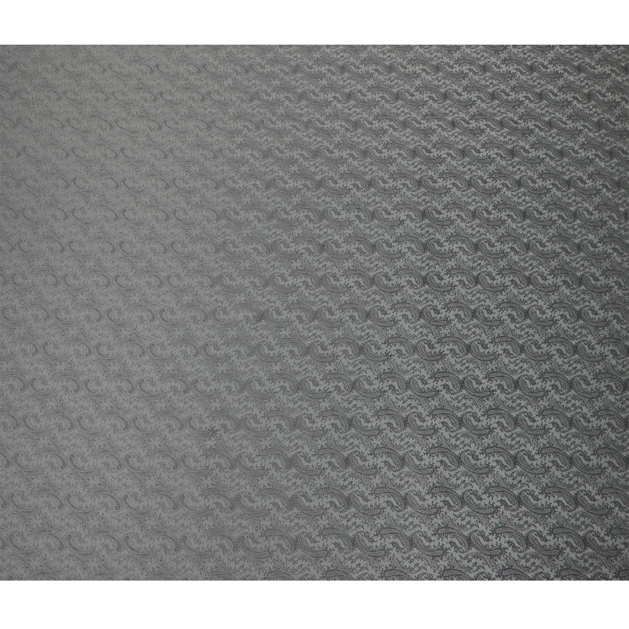 Charcoal Grey Paisley Cupro Bemberg Fabric, 140 cm Wide, Made in Japan-D21003