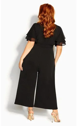 CITY CHIC - Plus Size Flutter Sleeve Jumpsuit