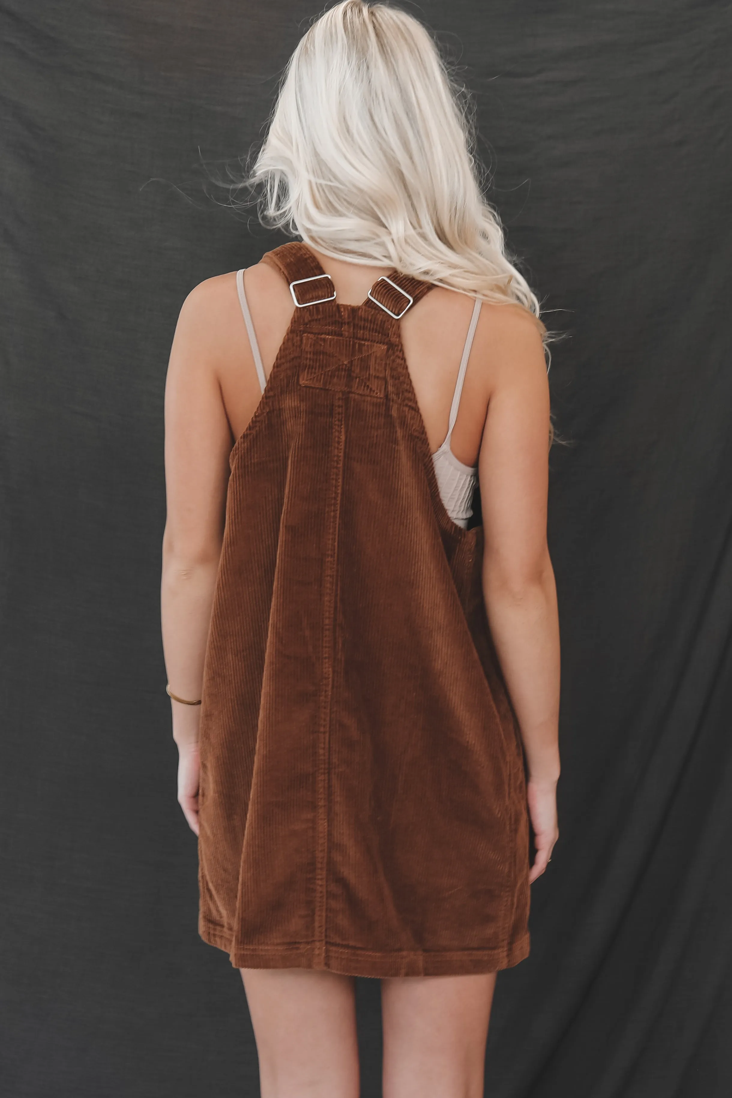 Coming Home For The Weekend Corduroy Overall Dress