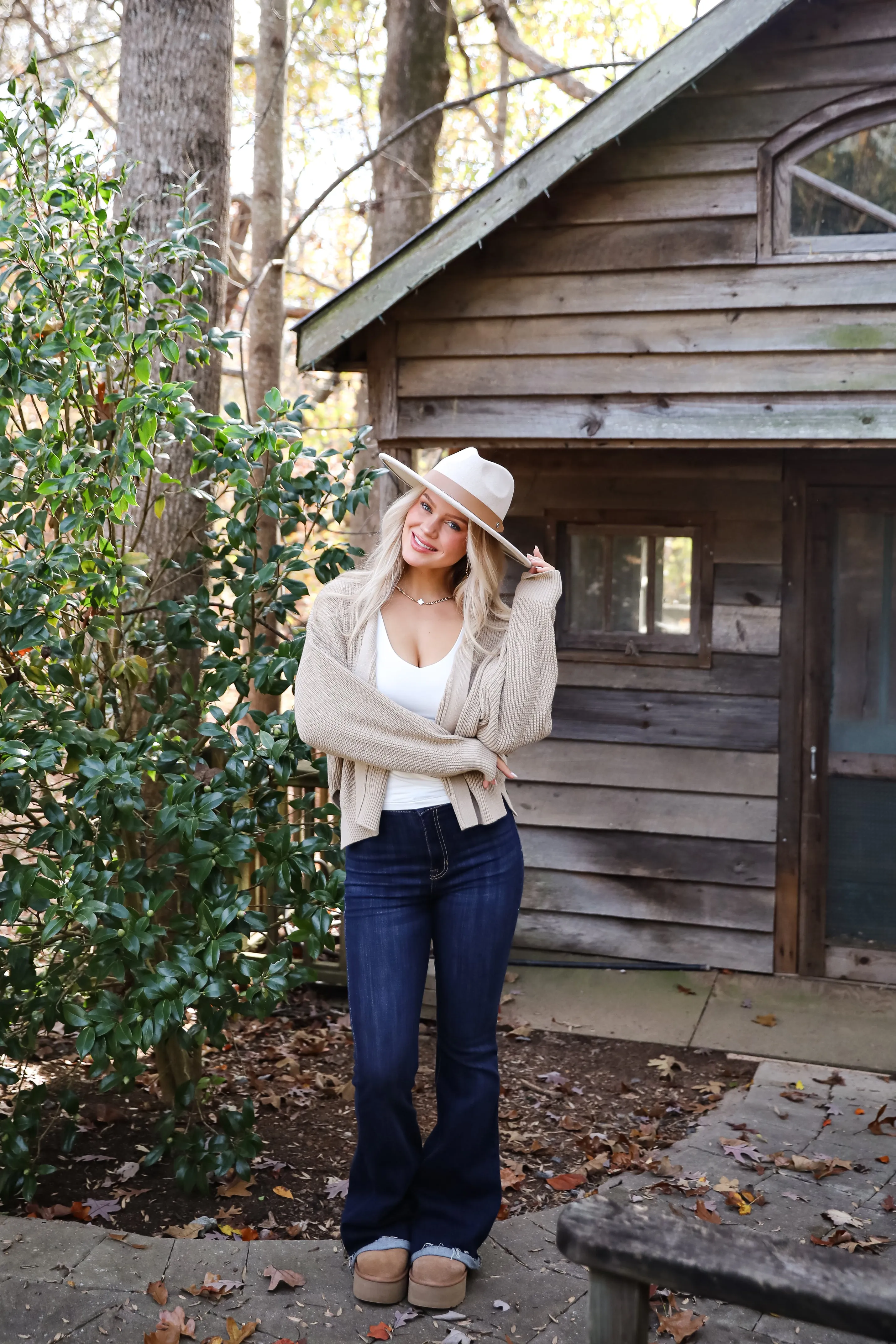 Completely Cozy Beige Sweater Cardigan