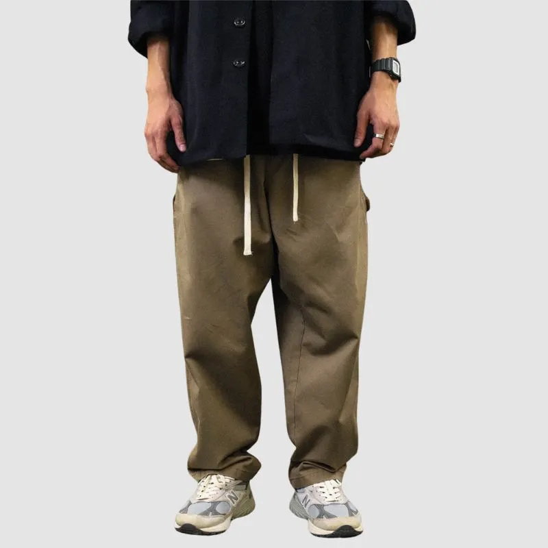 Corduroy Patchwork Contrast Casual Pants