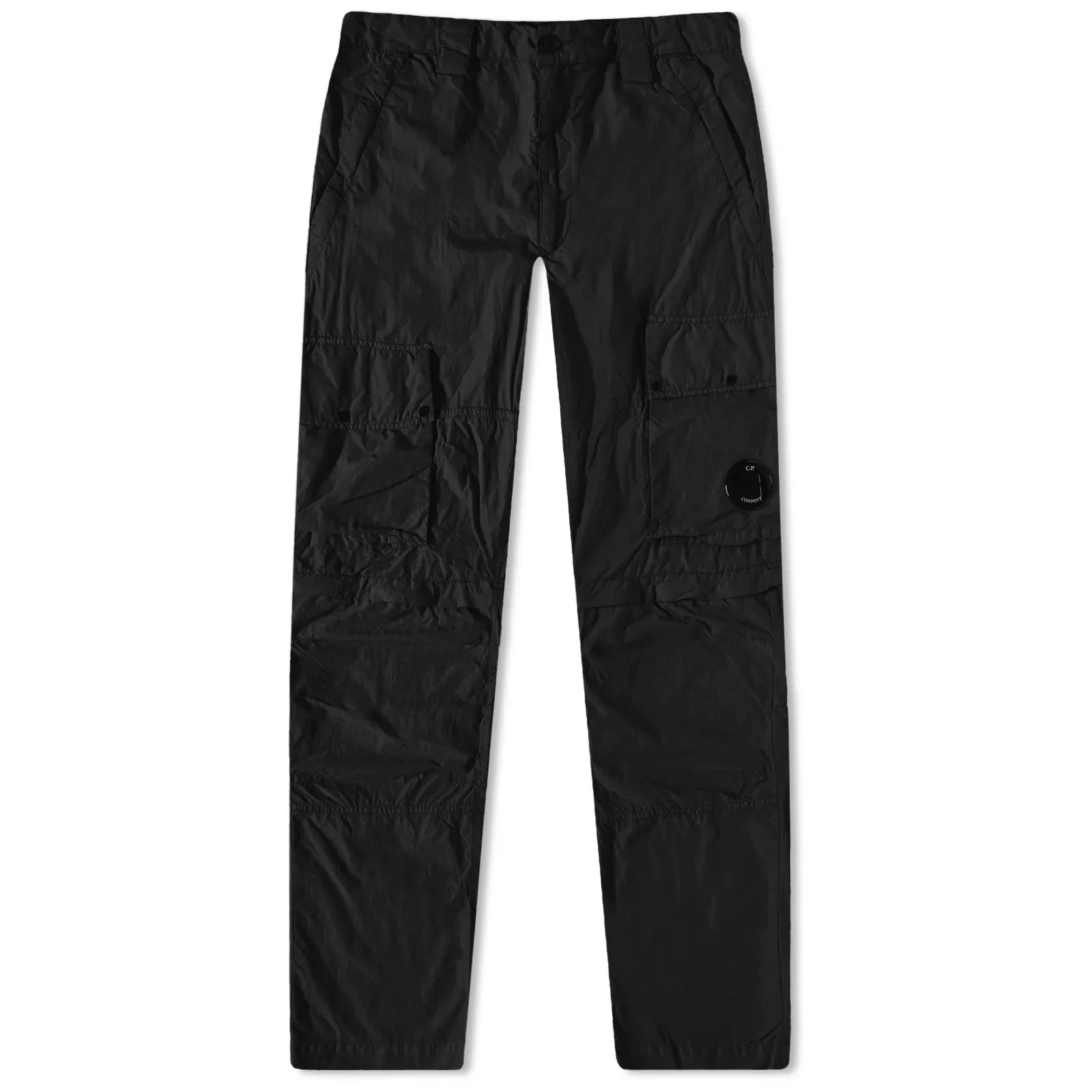 CP Company Black Nylon Lens Cargo Pants