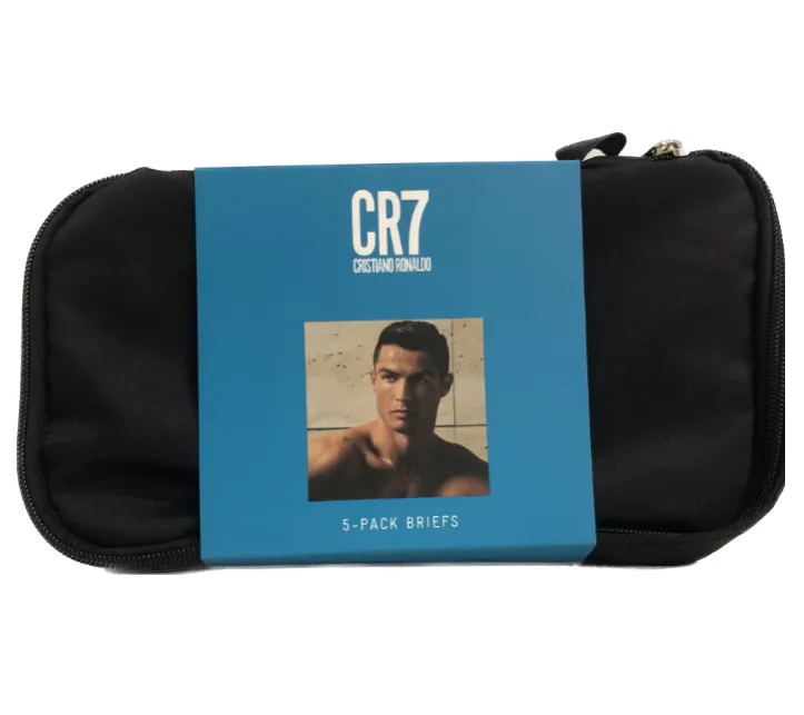 CR7 Men's Briefs 5-Pack in Travel Zip Bag