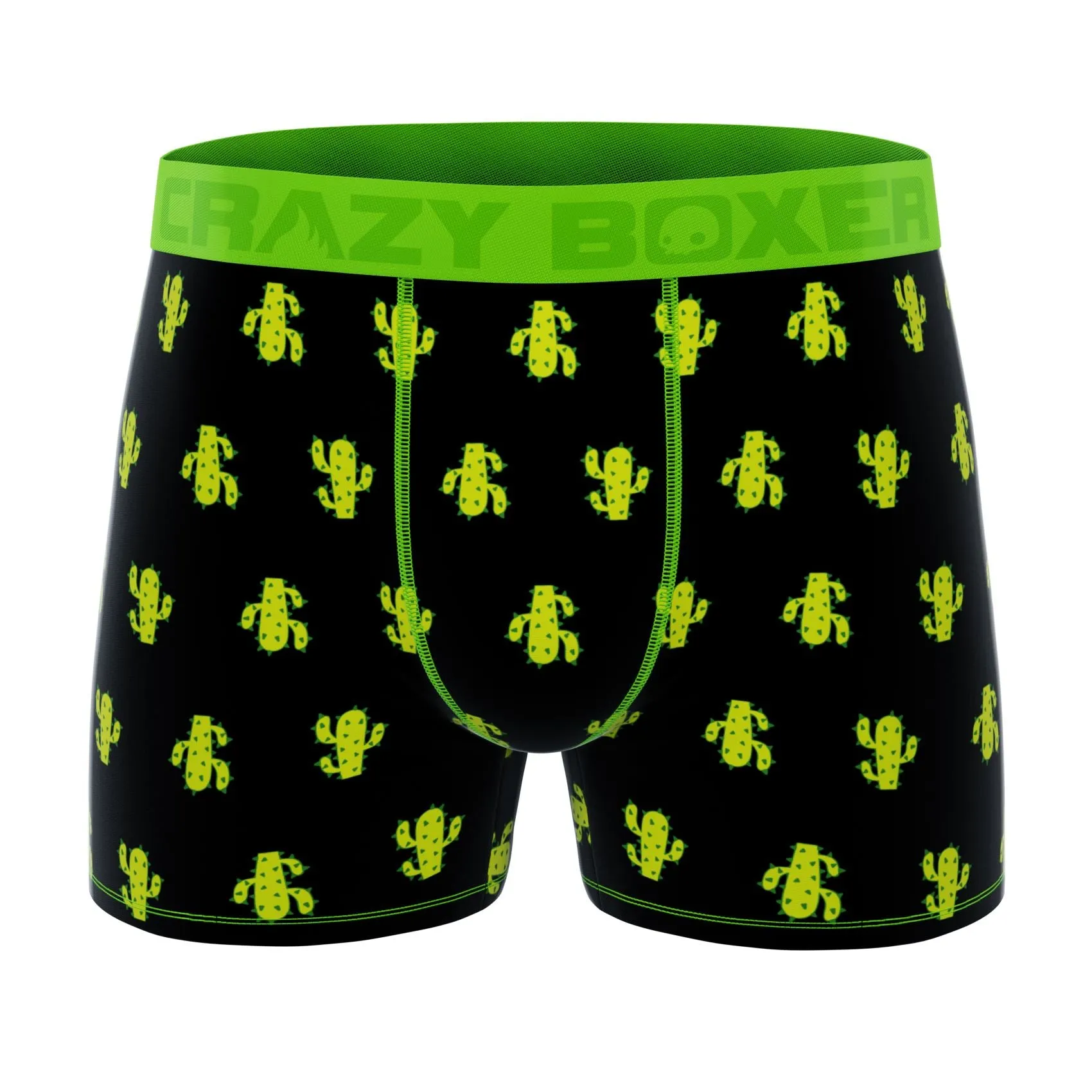 CRAZYBOXER Mini Flamingo Cactus Men's Boxer Briefs (2 pack)