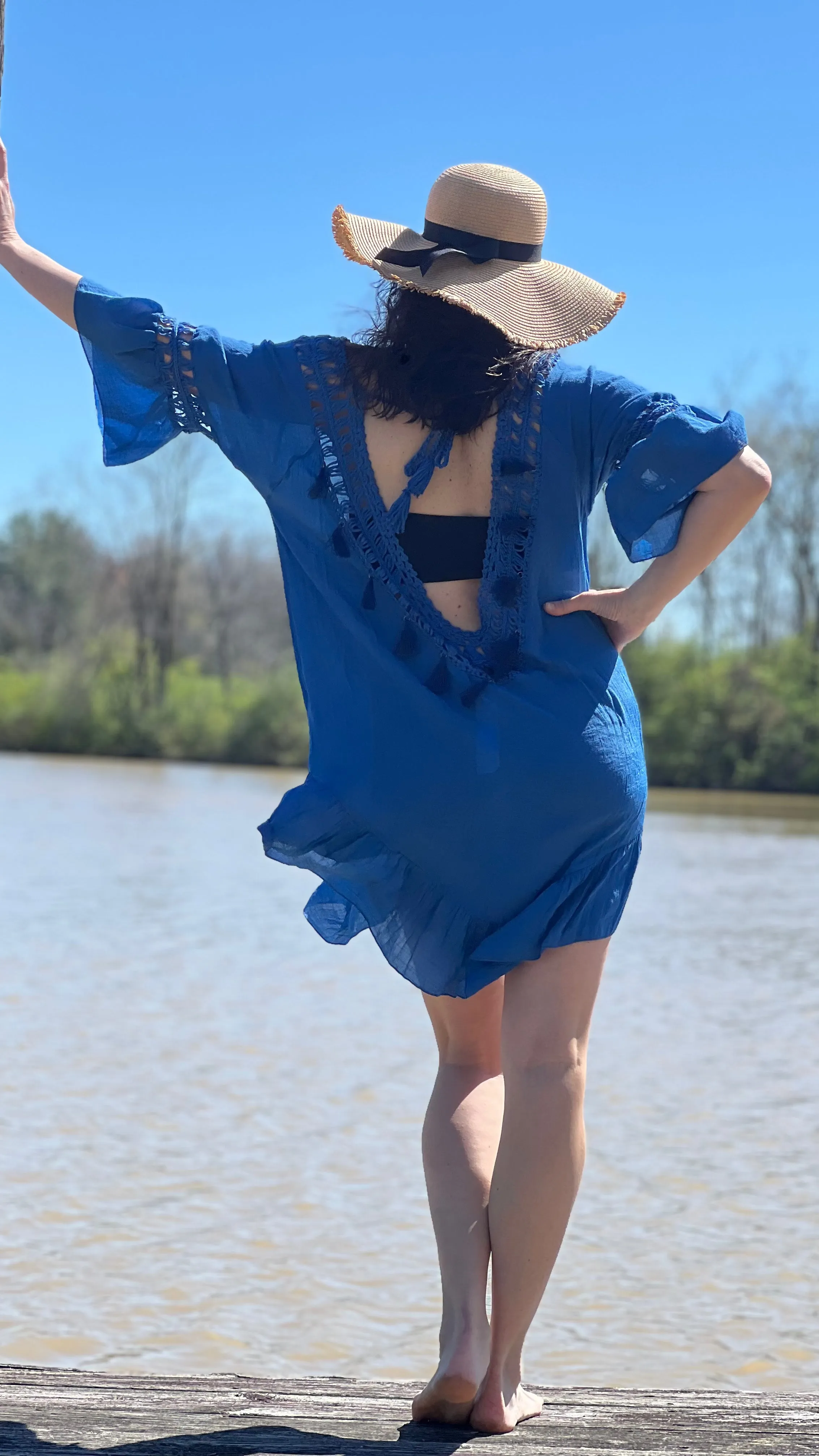 Crochet & Woven Beach Coverups (Ocean Blue)